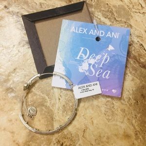 ☀️Alex and Ani Silver Anchor Wrap Bracelet *FLAW